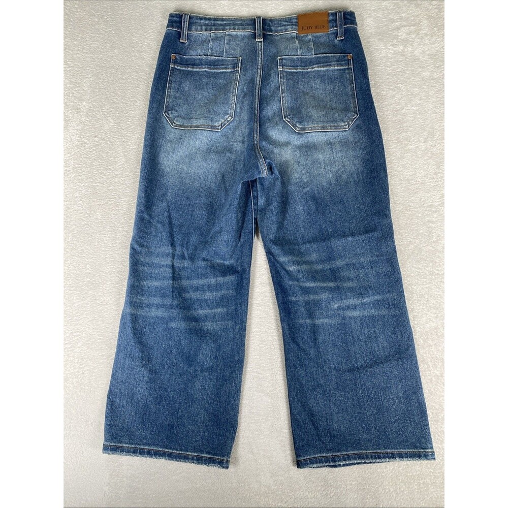 Judy Blue Wide Leg Crop Jeans Women's 13/31 Casual Boho - Picture 9 of 9
